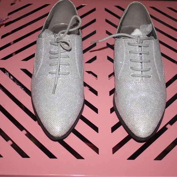 Silver Gliiter Loafer - Picture 2 of 11